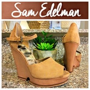 Sam Edelman "Javi" Suede Platform Heels Wedges